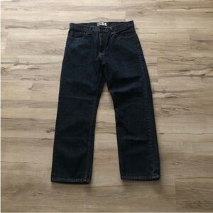 SIZE 34x30 Signature by Levi Strauss Men's Deep Indigo Straight Jeans
